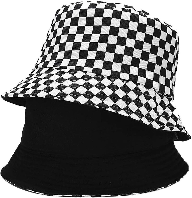 EYBF Flower Reversible Bucket Hat Cotton Summer Travel Beach Sun Hats Emboridery for Women Men - Image 1